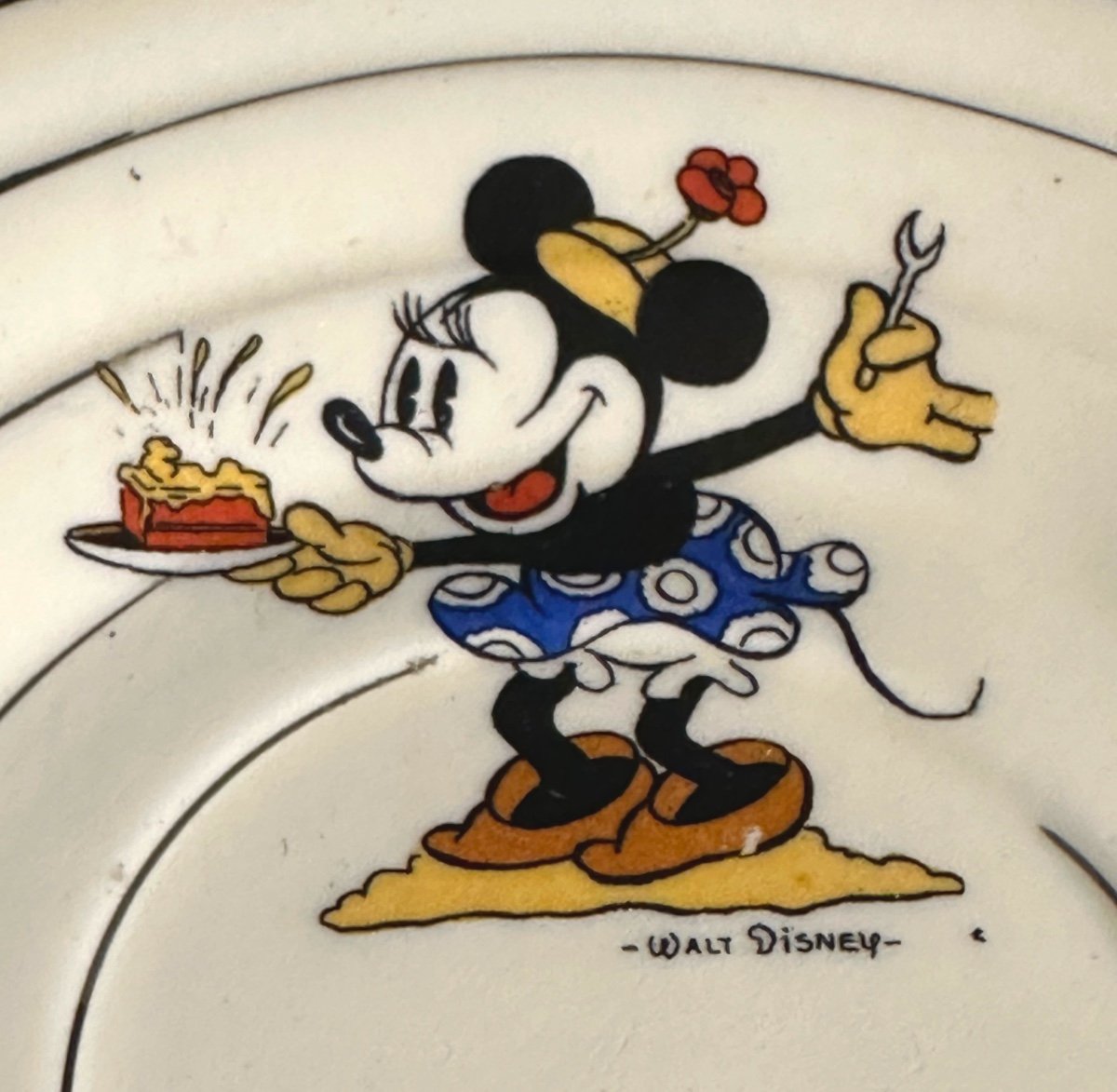 GRAND service à café Mickey Minnie Walt Disney 1928 Honnaing Art Deco en très bon état -photo-3