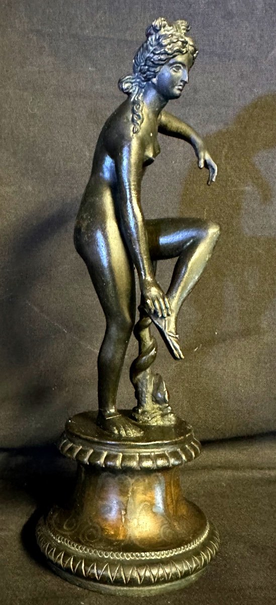 Bronze Aphrodite au dauphin d’après l’antique XIXe 25,5cm