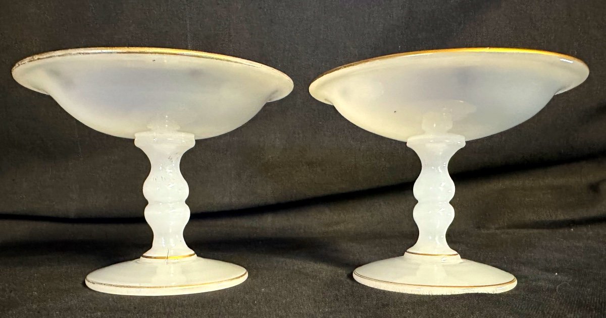 Rare Pair Of Charles X Ring Sizers In Soapy Opaline And 19th Century Enamels-photo-2