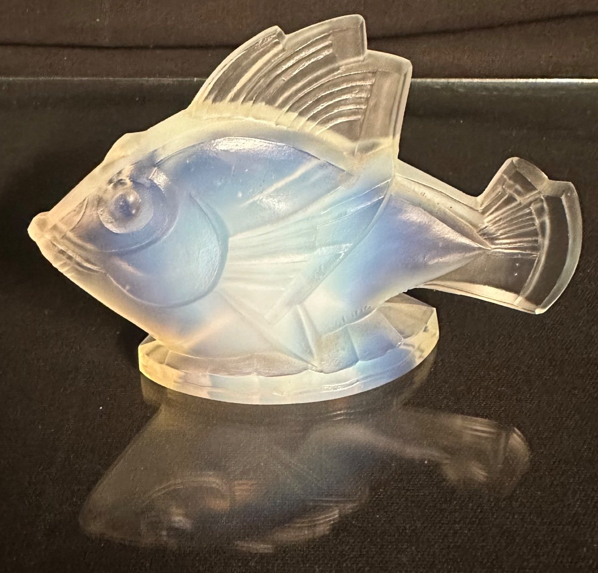 Sabino Opalescent Glass Fish Signed Art Deco 1930 -photo-4