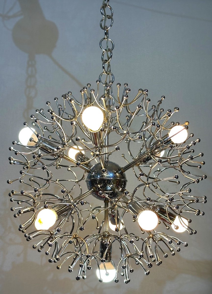 Sputnik Chandelier 1970 By Gaetano Sciolari 11 Lights Dandelion Sputnik Design -photo-1