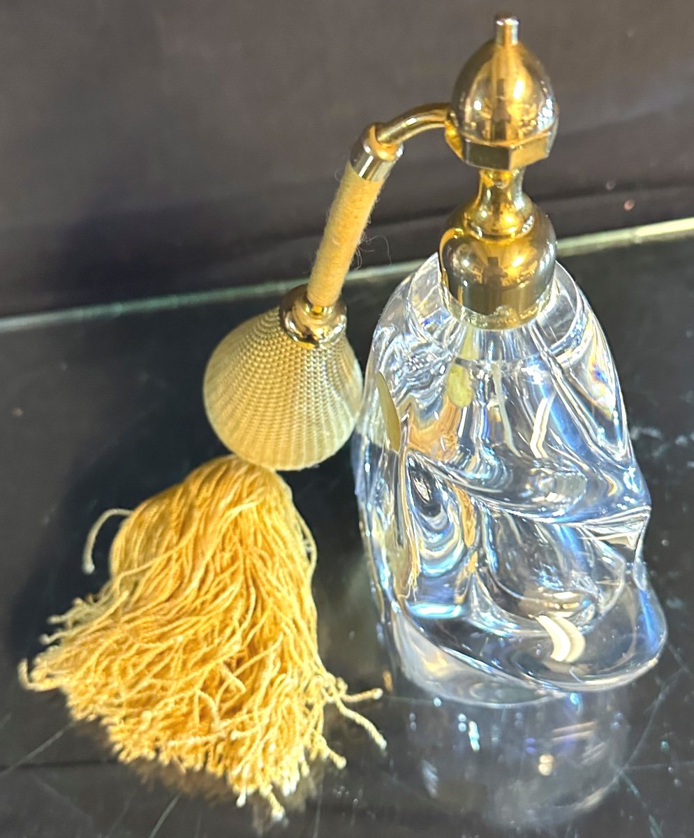 Antique Signed Crystal Perfume Spray Marcel Franck-photo-3