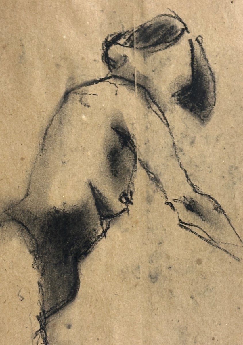 Winfried Veit 1945 Attributed Graphite Drawing Female Nude In Profile /2