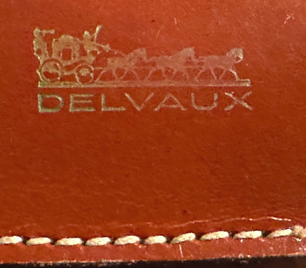 DELVAUX Attaché Case / Malette cuir fauve avec clefs signé Sac de Luxe bagage 1950 -photo-1