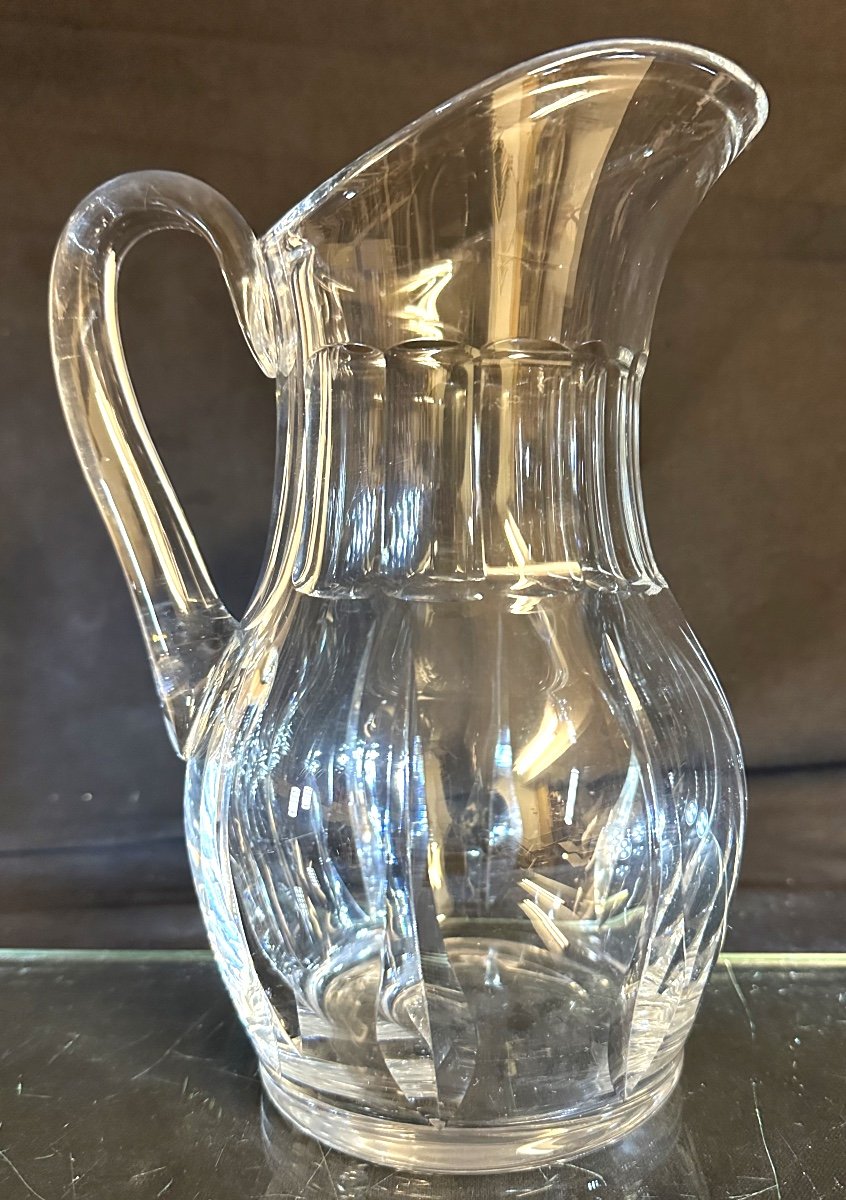 Cristal Saint Louis Water Jug Carafe Cerdagne Model In Very Good Condition Cristallerie St Louis-photo-2