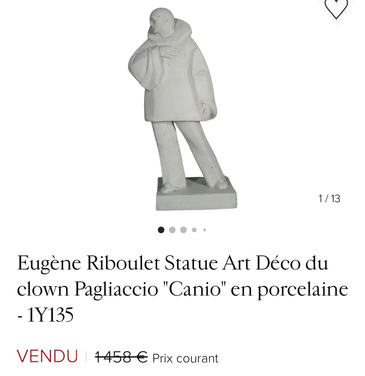 Eugene Riboulet 1883-1972 Sculpture Clown Pagliaccio Canio 1930 Porcelain Bench Circus -photo-7