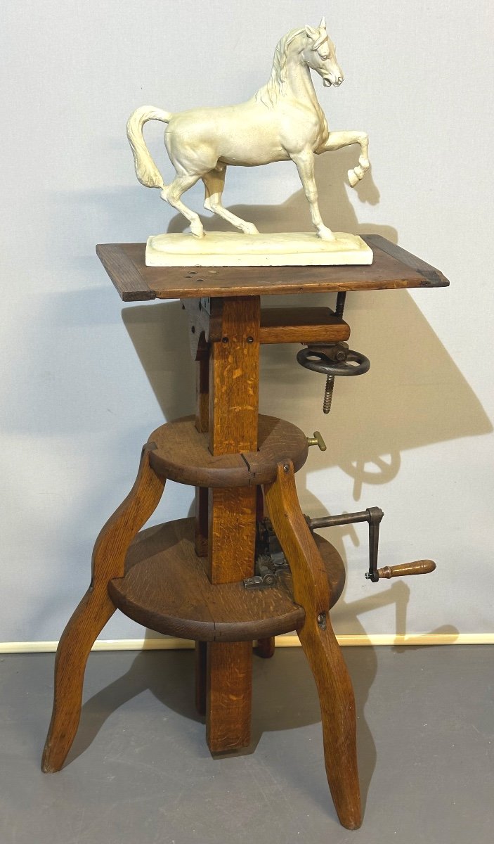 19th Century Double Rack Sculptor's Saddle For Photo Chamber  