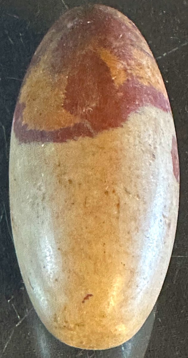 SHIVA LINGAM en Jaspe poli 10,6cm Inde Méditation -photo-3