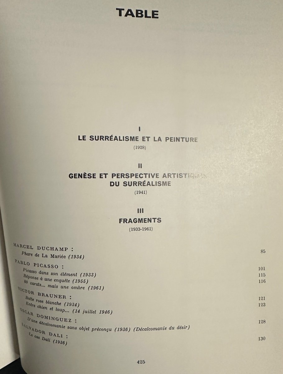 André Breton Surrealism And Painting Gallimard Original Edition 1979 Paris 427 Pages -photo-2