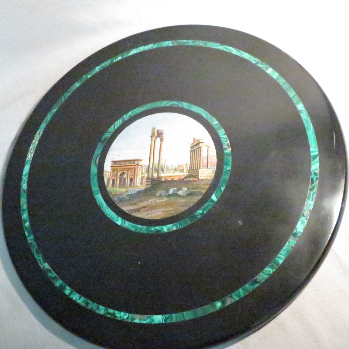 Tray Medallion Plate Micromosaic Nineteenth Italy Rome Micro Mosaic-photo-6