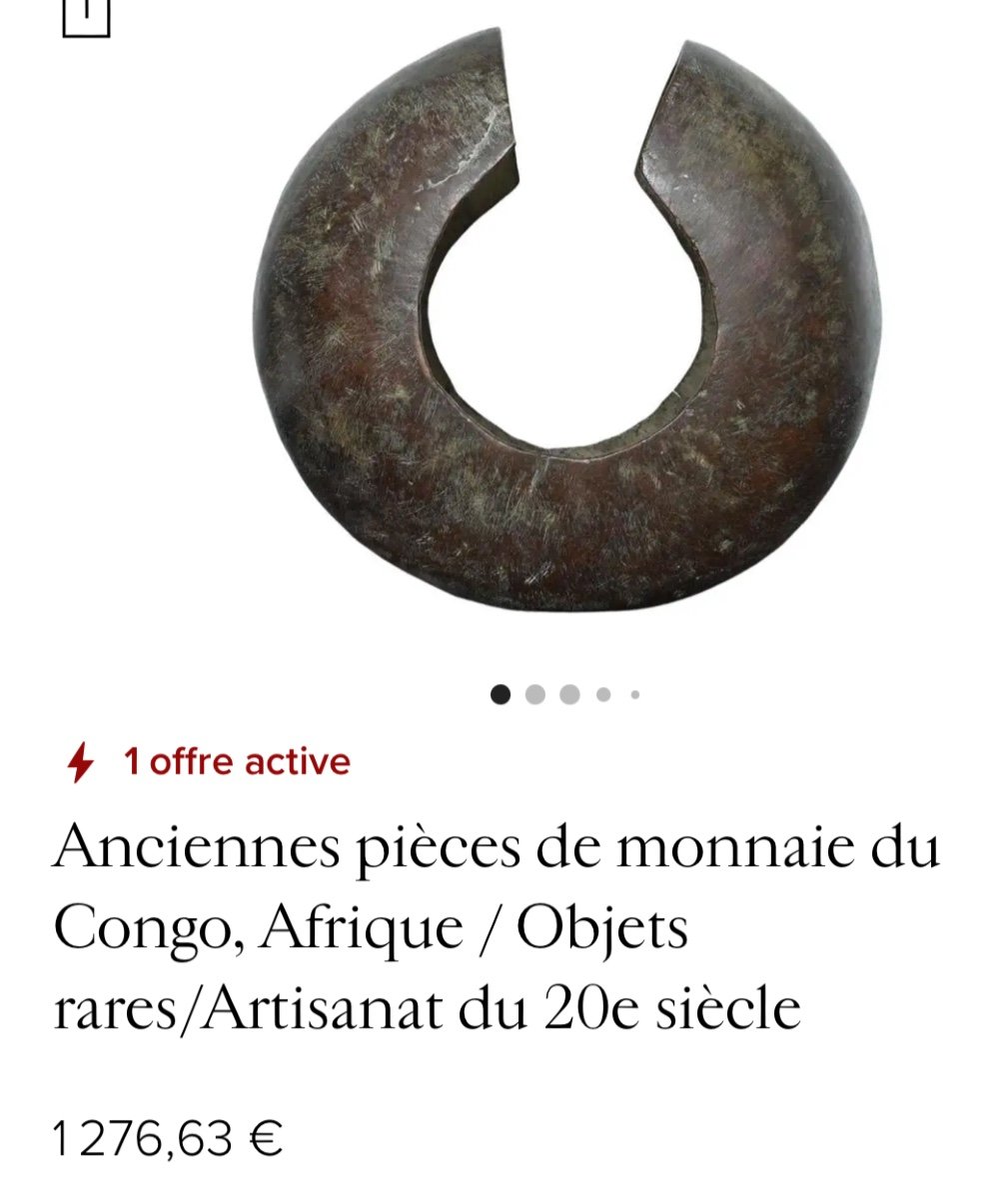 Monnaie d’échange ou bracelet d’esclave soclé en bronze Afrique  Tutsi Rwanda-photo-6