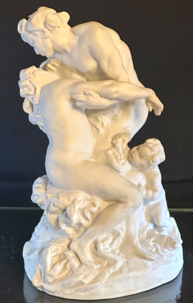 Dalou 1838-1902 Sèvres Circa 1892 Rare Biscuit Ariane Et Bacchus Signed Collection Museum Paris