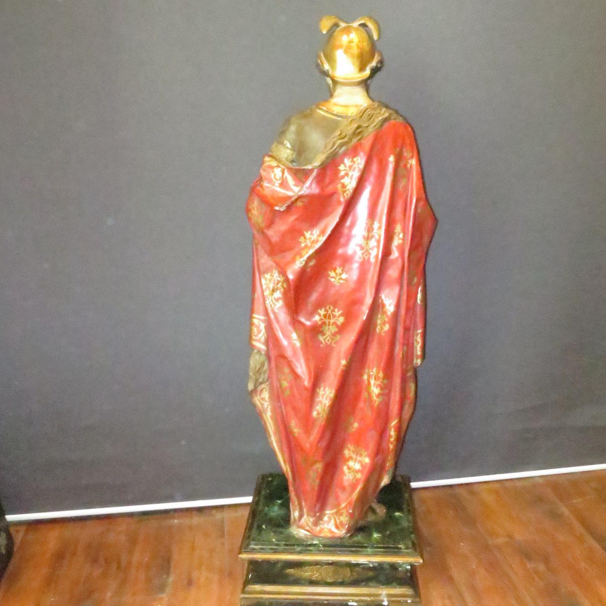 Tres Grande Reliquary Statue Saint Flavien 177 Cm Nineteenth Tbe-photo-5