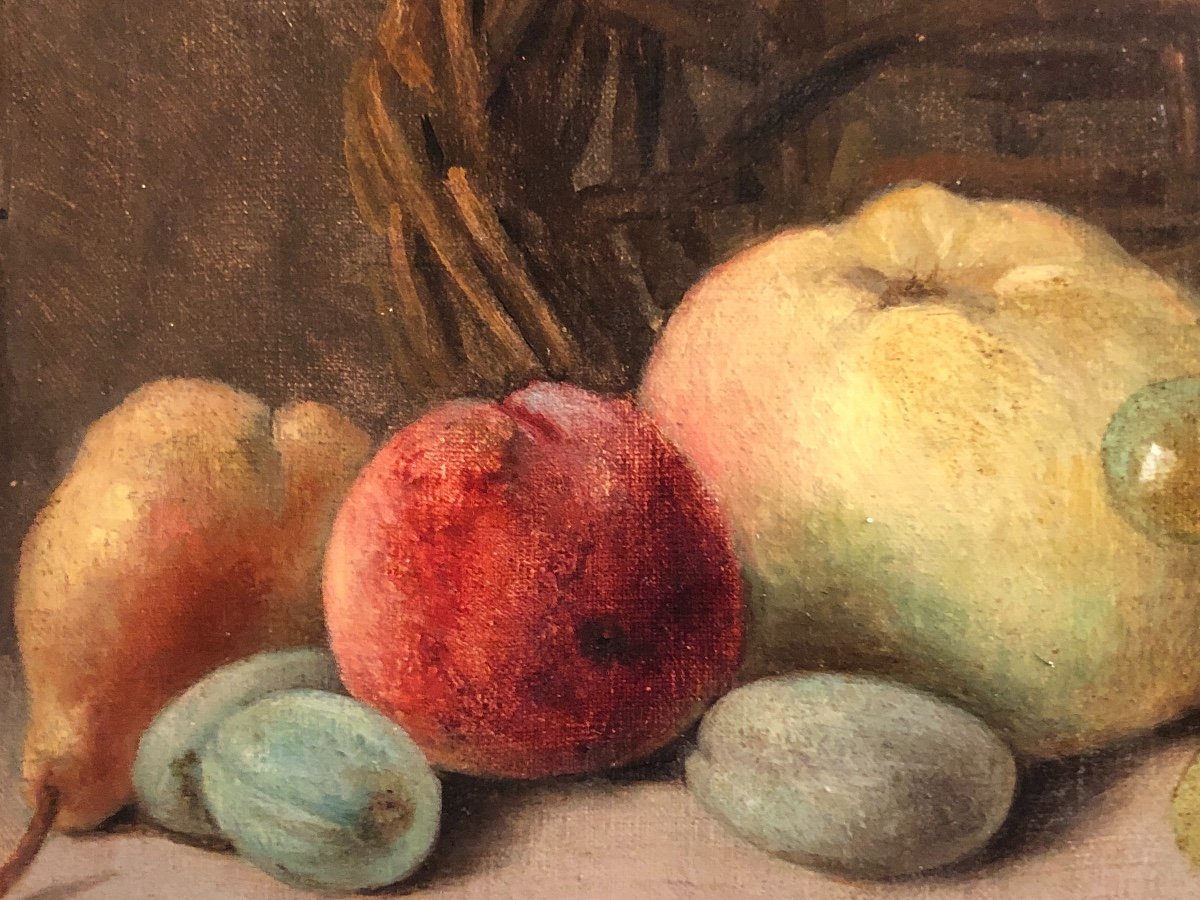 George M. LEONARD 1826-? Nature morte aux fruits XIXe-photo-1