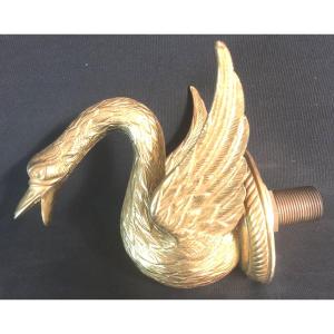 Large Gilt Bronze Swan Neck For Luxury Bathroom Sink Or Bathtub