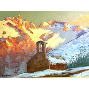 Lucien QUENARD 1902-1995 Huile La Meije Le Rateau montagne Alpes Mont Blanc