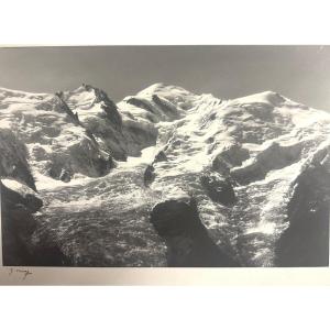 Georges TAIRRAZ 1900-1975 Photographie sommet du Mont Blanc côté Français Alpes montagne photo