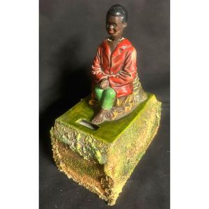 Angel Chapel / Church Seeker Nativity Scene Trunk Young Black Boy Giving Thanks From The Head 