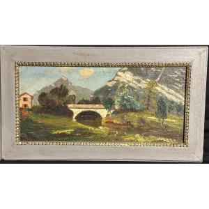 Paul Berthier 1879-1916 Oil Pont De Vence St Egreve La Monta Chartreuse Grenoble Isère 