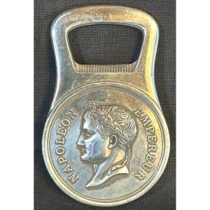 CHRISTOFLE Napoléon Empereur décapsuleur ouvre bouteille metal argenté /2