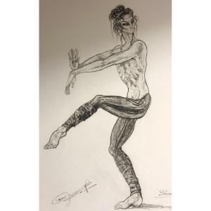 Rare Engraving Ballet Maurice Bejart Bhakti Shiva Alix Antoine Germinal Casado Dance 1968