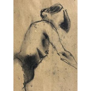 Winfried Veit 1945 Attributed Graphite Drawing Female Nude In Profile /2