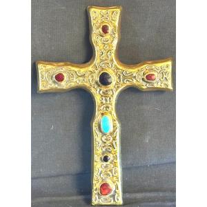 François LEMBO 1930-2013 Rare croix crucifix signée Vallauris 