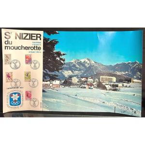 Poster 30x50cm St Nizier Du Moucherotte Winter Olympics 1968 Skiing Grenoble 