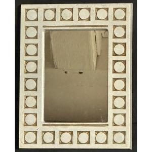 Ceramic Mirror 1950 1960 Simple Design In Very Good Condition 