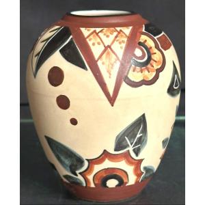 Ciboure Rare Art Deco Vase Signed Suzy : Suzanne Fischer ? Basque In Very Good Condition 