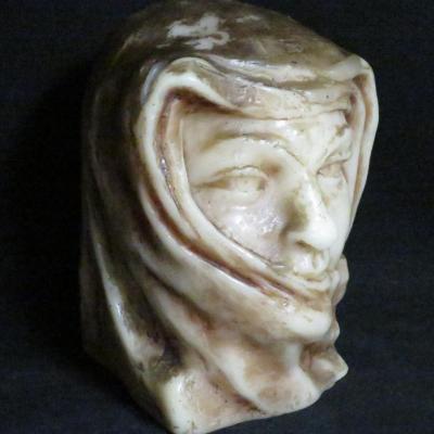 Paul Gaston Déprez Sculpture Bust In Oriental Wax Méhariste Deprez In Avignon