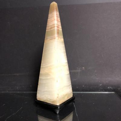 Rare 19th Century Obelisk With Veined Onyx Marble Cabinet Of Curiosities