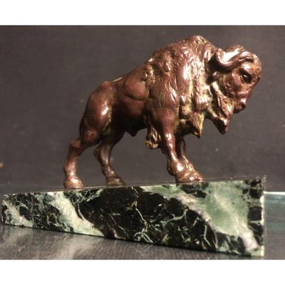 Bison d'Amerique Art Deco Bronze Sculpture 1925