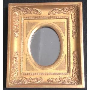 Ancien petit miroir Empire Glace au mercure EN TRES BON ETAT