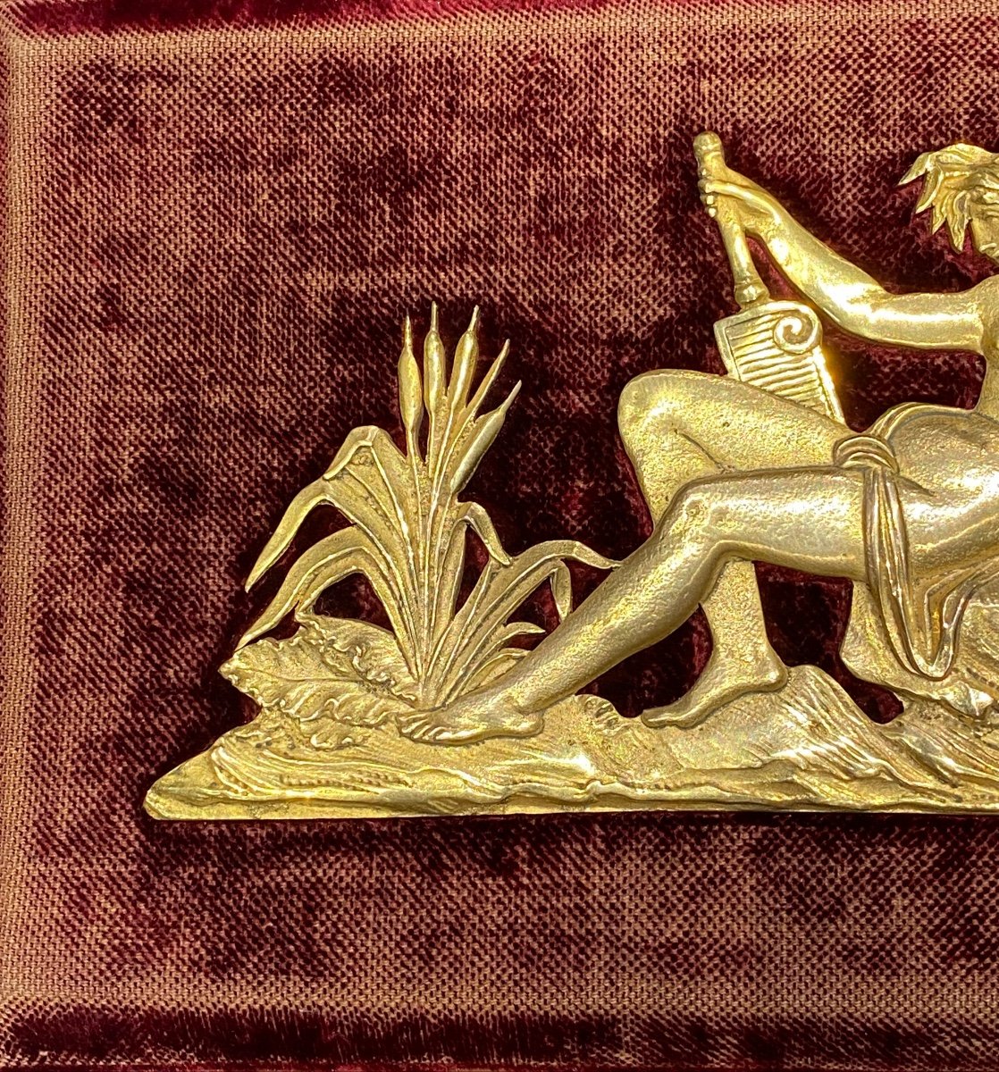 Scène Fluviale En Bronze Doré D’époque Empire (Amphitrite)-photo-2