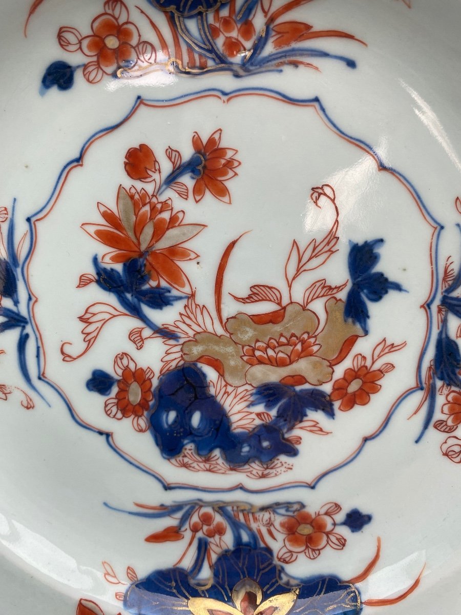 Imari , Paire D’assiettes En Porcelaine Du Japon/chine Du XVIIIeme Siècle.-photo-1