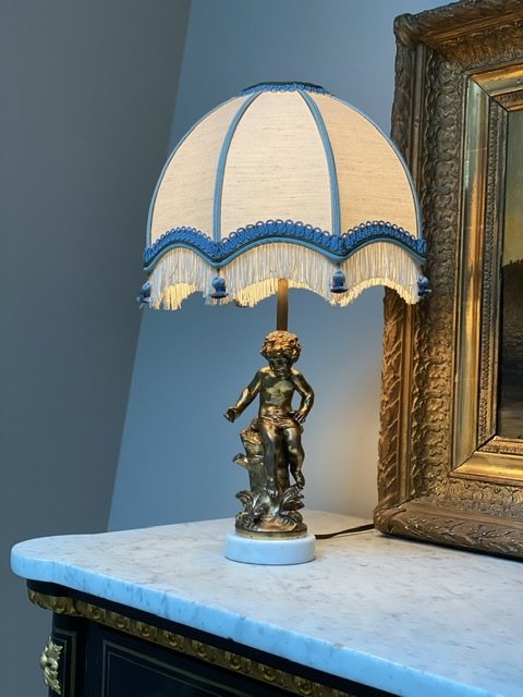 Pair Of Lamps Signed Lf.moreau-photo-5