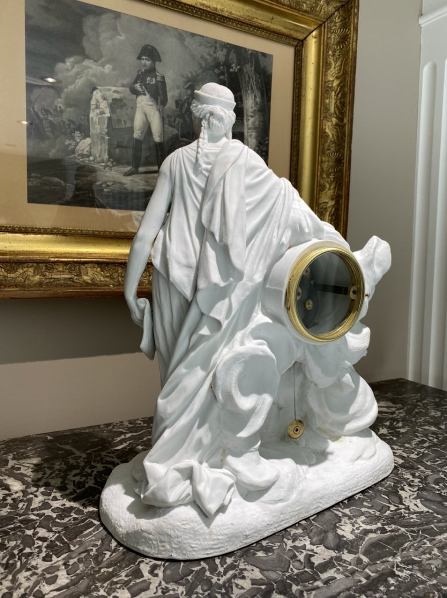 Sèvres Biscuit Clock, Model Of The Château De Fontainebleau-photo-3