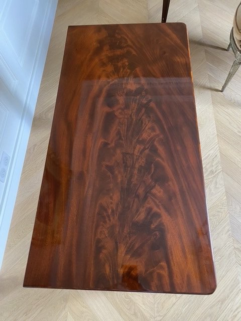 Mahogany Game Table With Portfolio Tray From The End Of The XVIIIth / Beginning Of The XIXth-photo-3