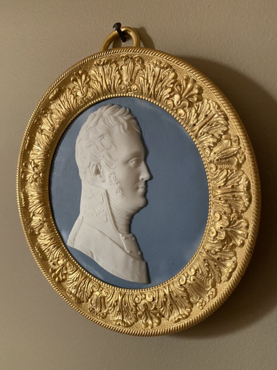 Sèvres : Portrait D’alexandre 1er De Russie, biscuit du sculpteur Alexandre Brachard 1775-1843 -photo-2