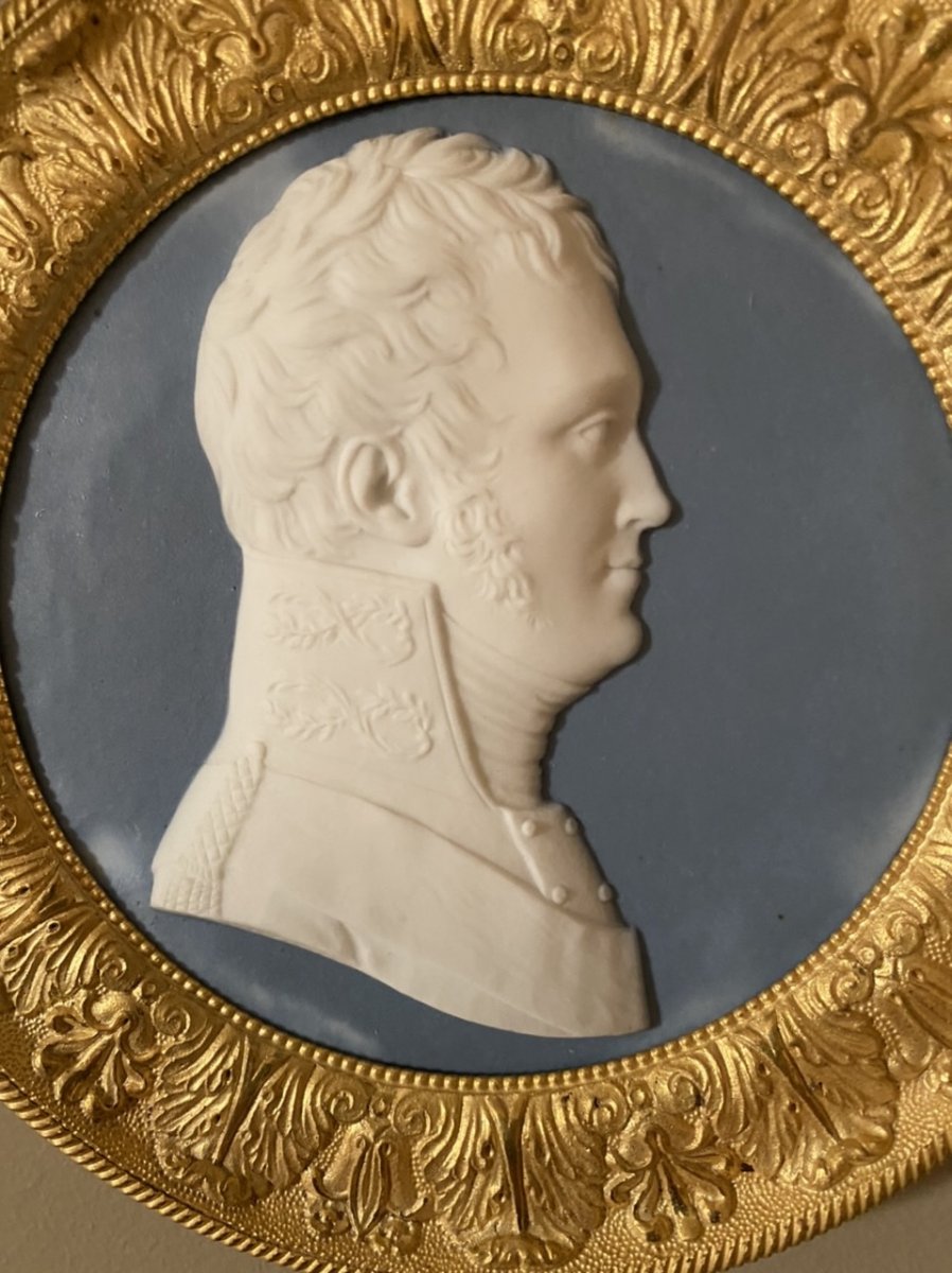 Sèvres : Portrait D’alexandre 1er De Russie, biscuit du sculpteur Alexandre Brachard 1775-1843 -photo-3