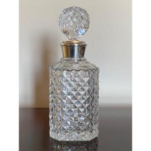 Digestive Carafe In Cut Crystal And Silver, XIX
