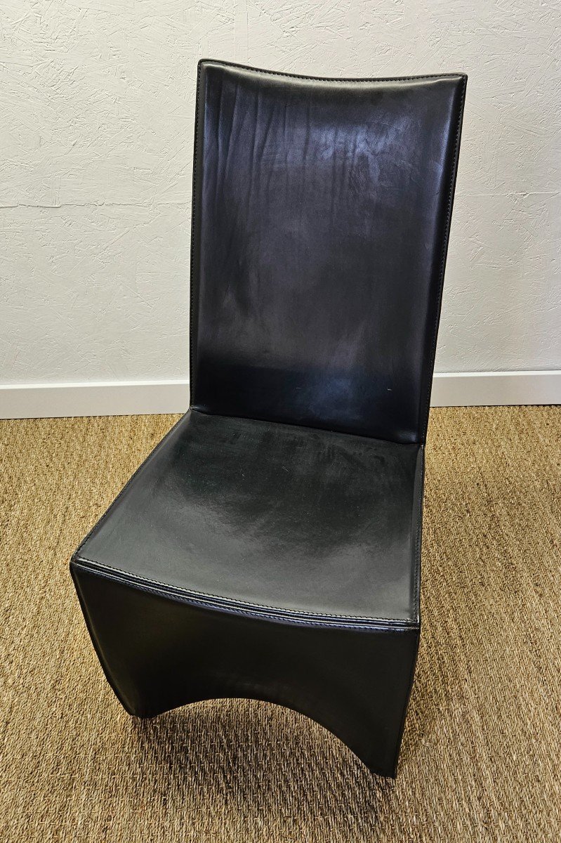 Philippe Starck: Leather Chair Aleph Ed Archer Driade Editor-photo-3