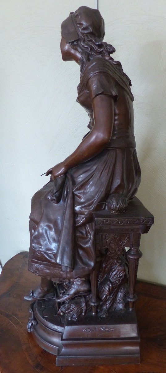 Bronze Auguste Moreau "cinderella"-photo-2