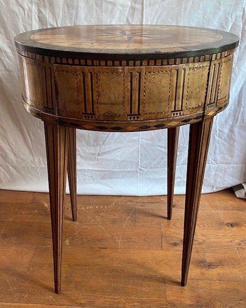 Louis XVI Period Marquetry Gueridon