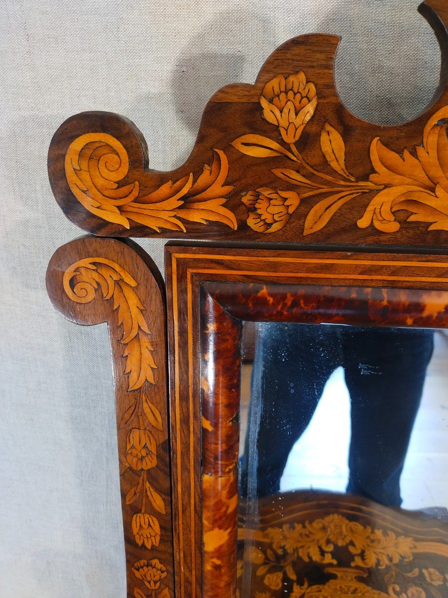 Dutch Dressing Table Late 18th Century Walnut And Floral Marquetry-photo-7