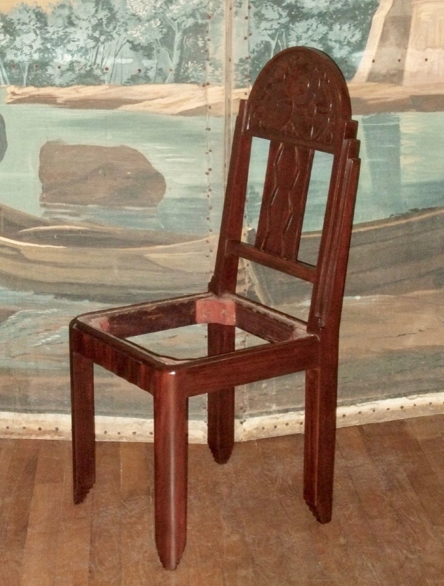 Five Art Deco Chairs Circa 1925-photo-4