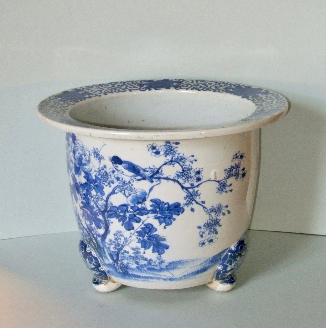 Jardinière En Porcelaine Seto  Japon XIXè