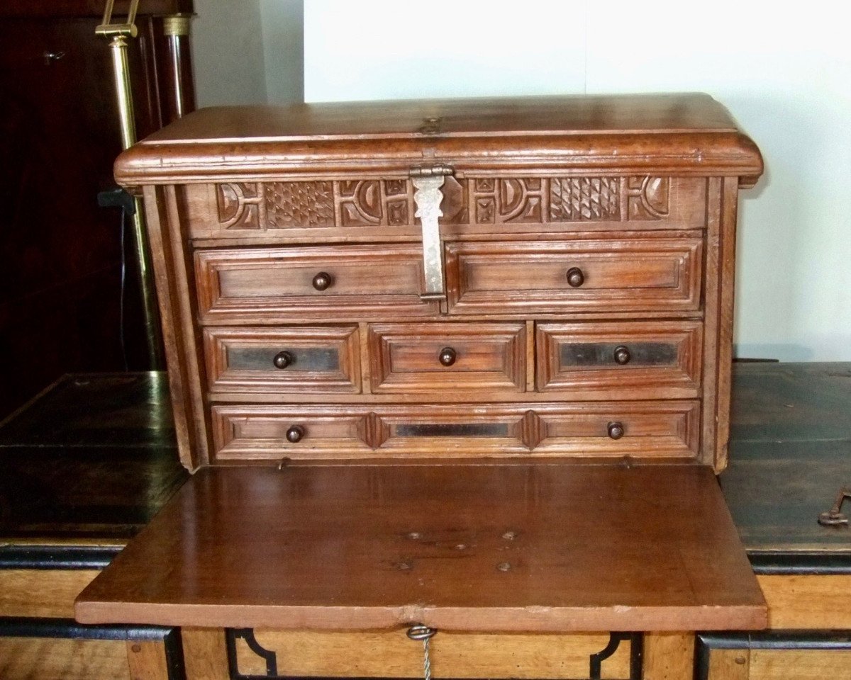 17th Century Spain Travel Cabinet-photo-2