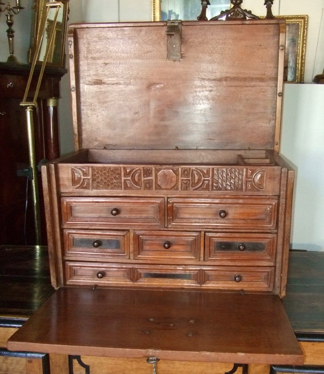 17th Century Spain Travel Cabinet-photo-3